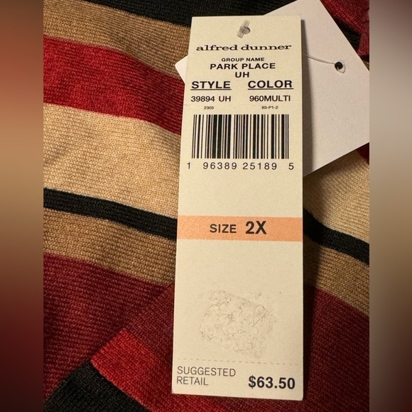 Alfred Dunner Woman Park Place Top 2X - Picture 8 of 8